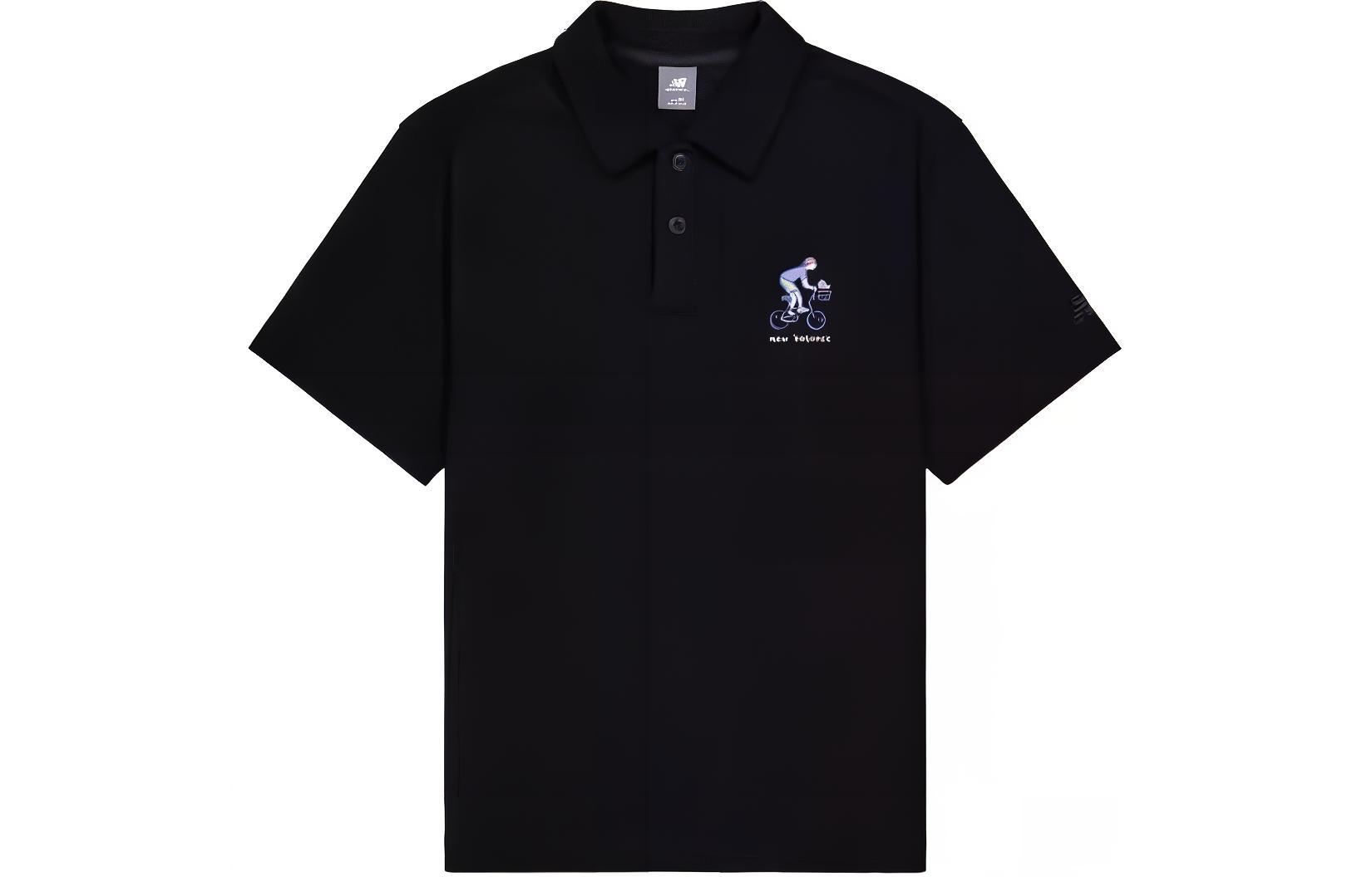 New Balance Polo Shirt Unisex Black NFE26061-BK S