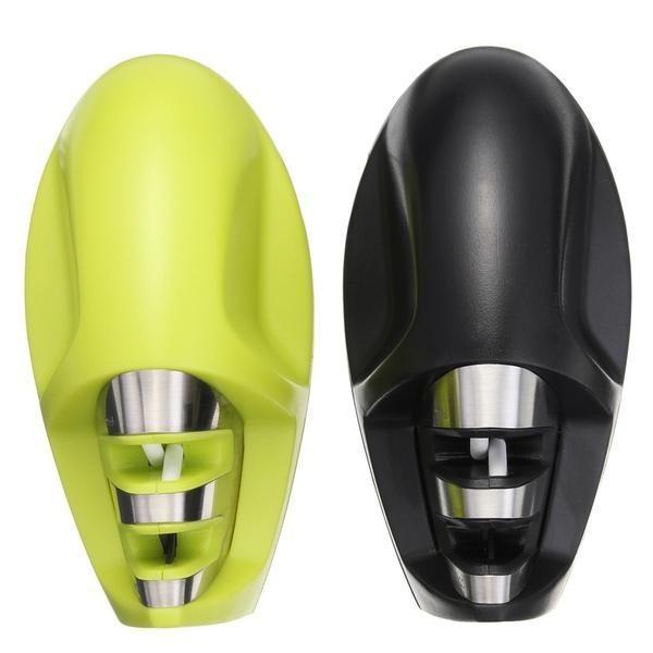 Grinder Knife Scissors Stone Steel Mini 2 Stage Double Groove Rod Sharpener Grindstone