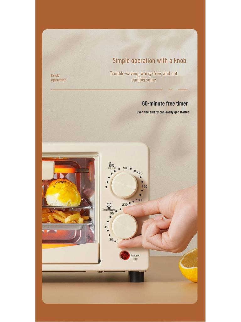 Rongshengda 12-Liter Vertical Multi-functional Electric Oven for Home Baking