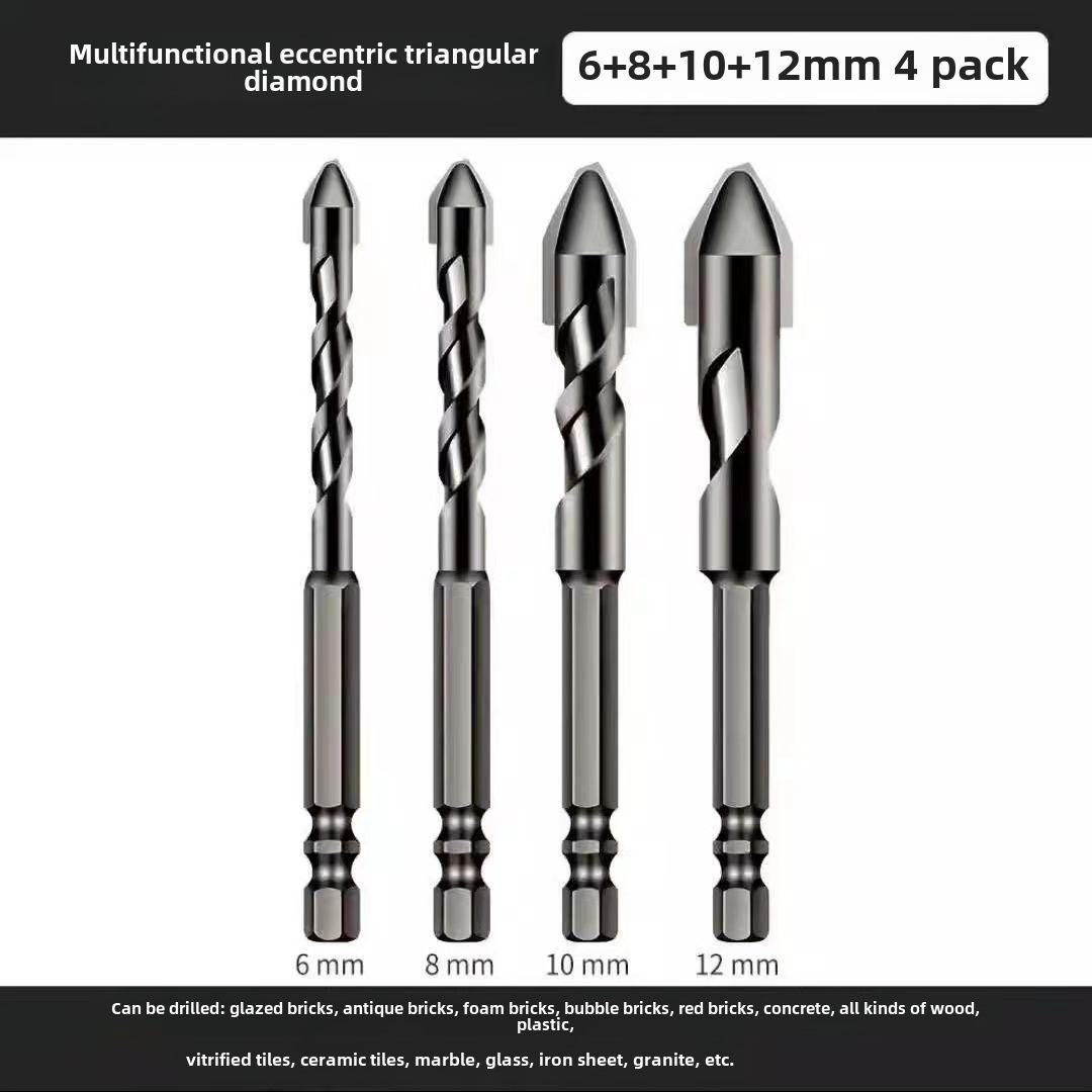 

Треугольное сверло с шестигранной ручкой для керамики, стекла, бетона - многофункциональная и прочная конструкция из сплава