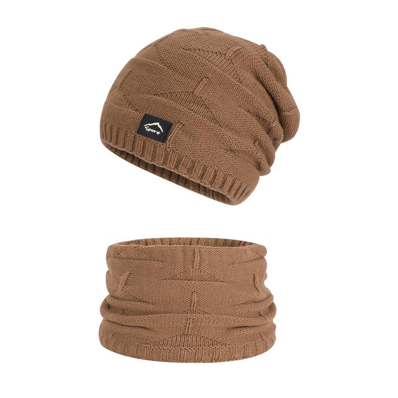Winter Knit Beanie and Neck Warmer Set for Men Women Warm Slouchy Hat Scarf Outdoor Cap