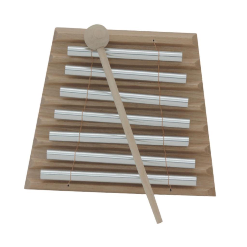 7 Tone Hand Chime Bell Sensory Toy Yoga Early Learning Development Bell Chime with Mallet for Kids Holiday Gifts Children