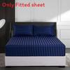 Minimalist Fitted Bed Sheet With Silk Satin Texture For Home Bedroom Decor