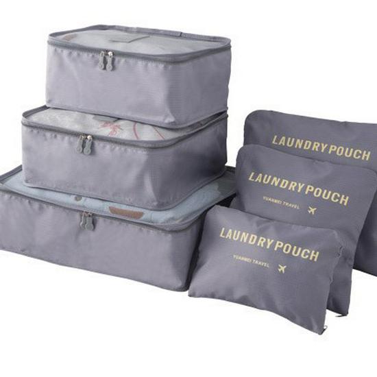 8-teiliges Reise-Organizer-Set: Tragbare Aufbewahrung für Kleidung, Schuhe und Unterwäsche