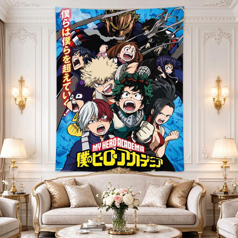 My Hero Academia Class 1 A Shouting Anime Poster Blue