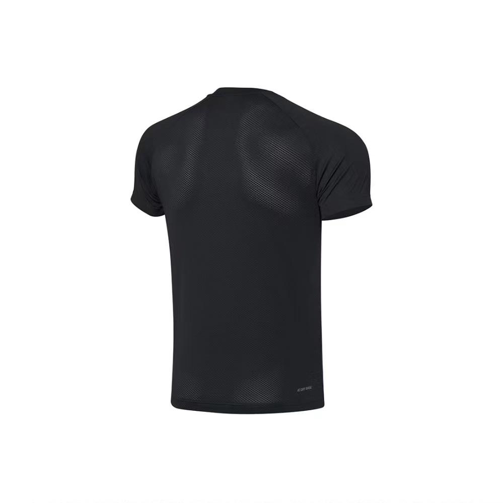 Li Ning Badminton Series Quick-Dry Short Sleeve T-Shirt Unisex Tops Black AAYS635-1