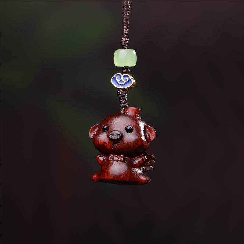 Angel Pig Zodiac Phone Pendant - Cute Pig Charm Accessory, Zodiac Gift