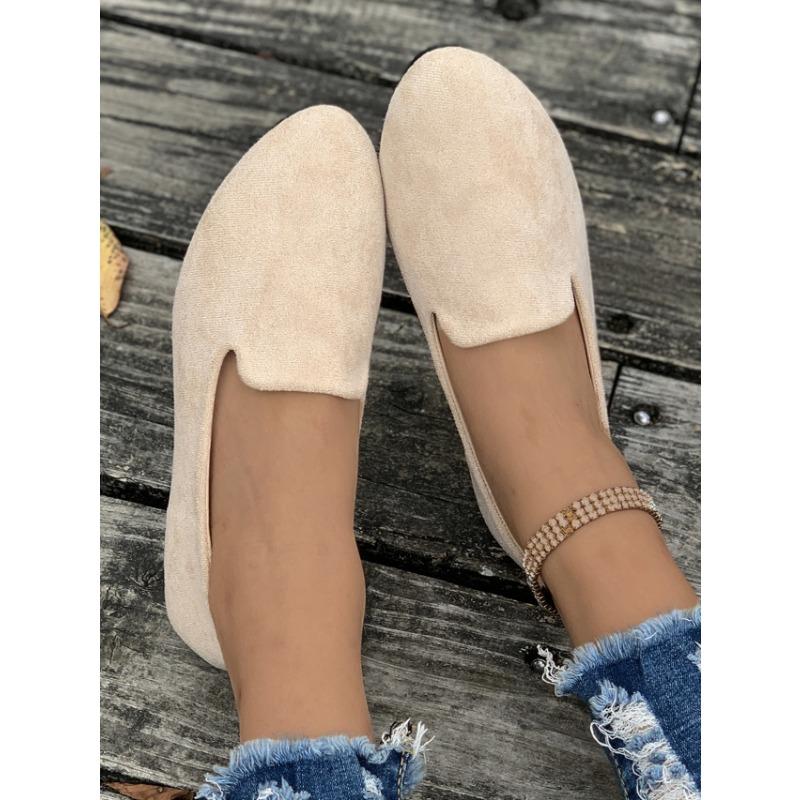 Large Size Shallow Single Shoes Women's Summer New Flat Bottom One Pedal Doudou Shoe Size Wish
