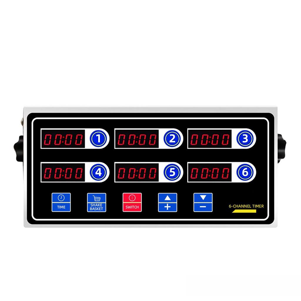 4/6/8/12 Channel HD LED Screen Timer Kitchen Commercial Stainless Steel Timer Precise Timing Reminder Device