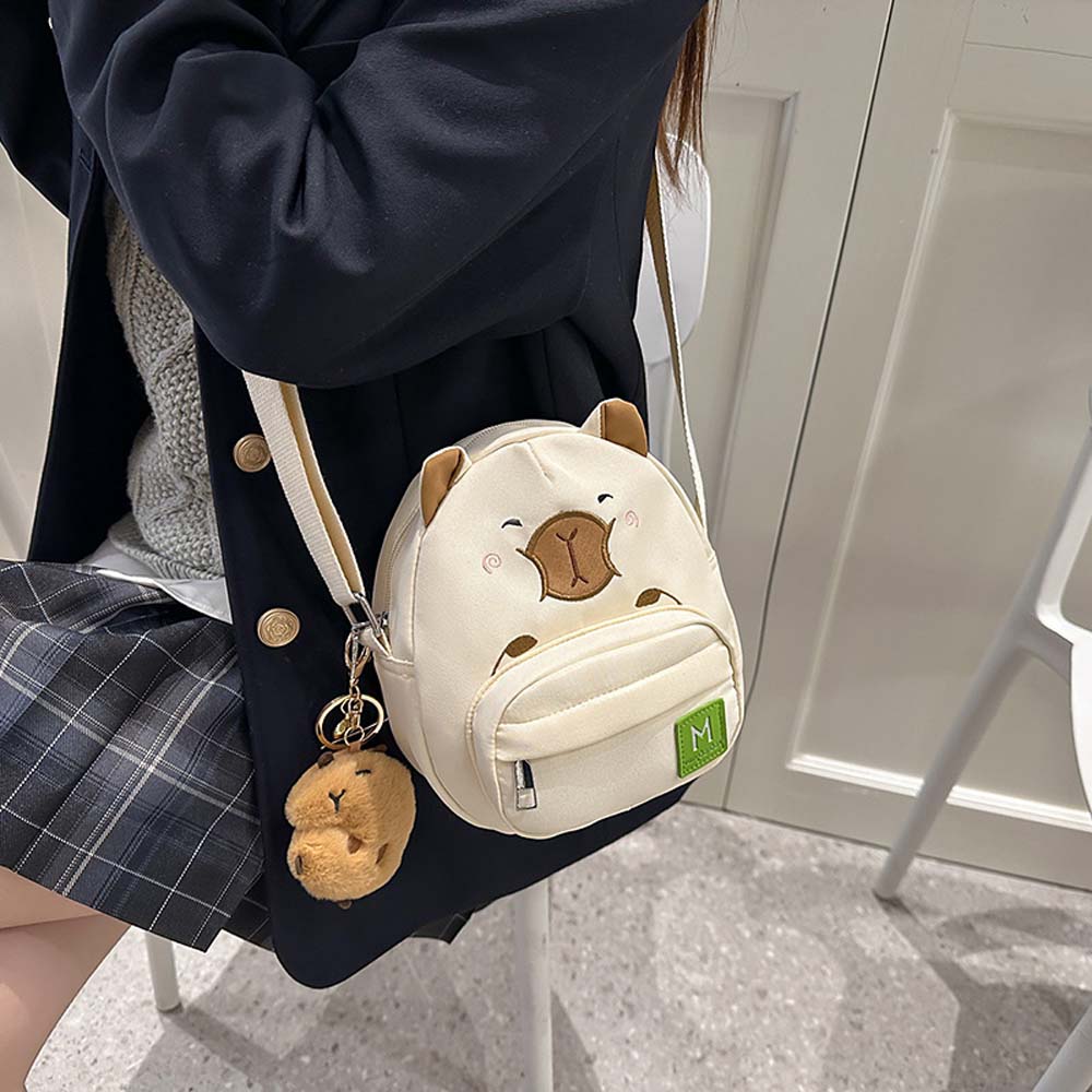 Anti-splash Water Cartoon Shoulder Pouch Plush Doll Pendant Creative Crossbody Bag  Women