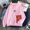2026 Avocado Green Velvet Hoodie for Women - Korean Style, Trendy & Loose Fit, Plus Size for Spring/Autumn.