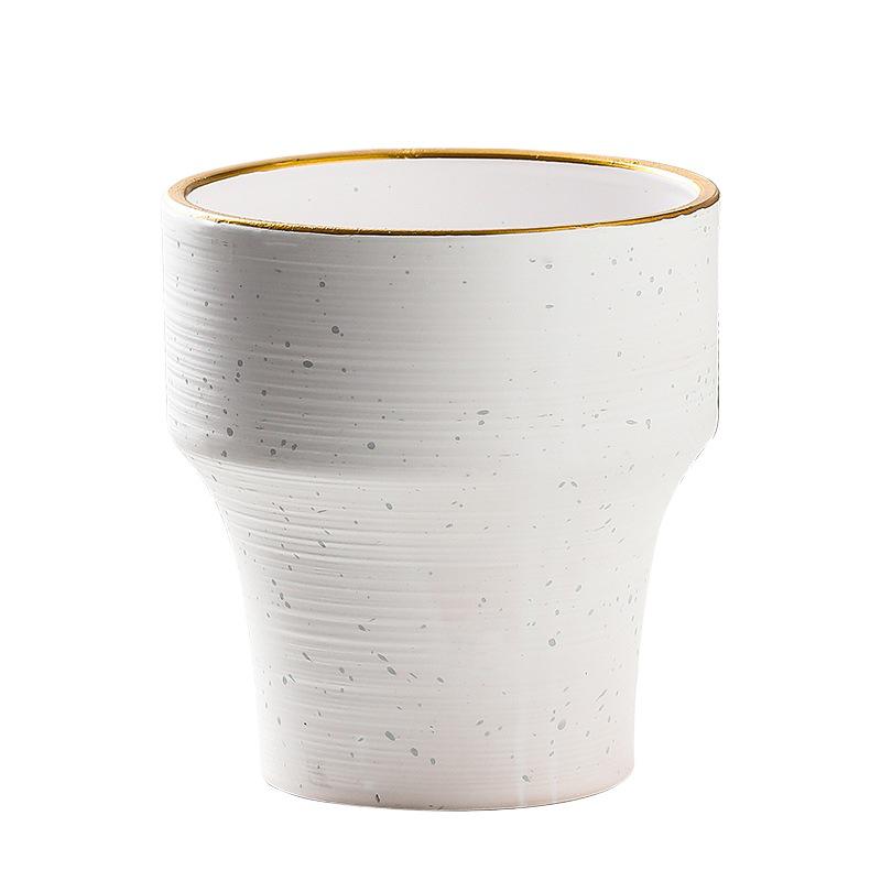 Nordic High-Leg Ceramic Orchid Pot: Durable, Artistic for Home or Balcony Use
