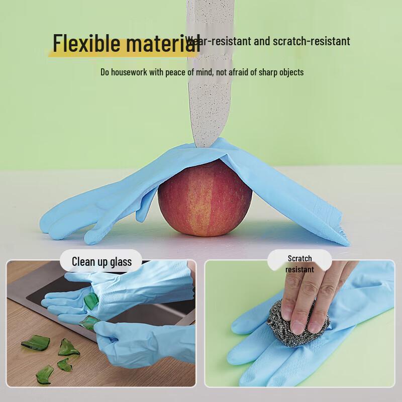 Tea Flower PVC Household Gloves