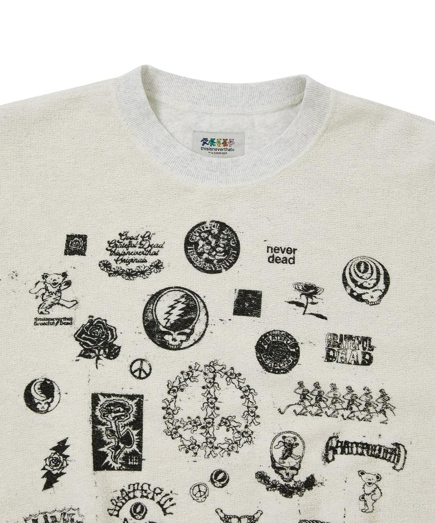 THISISNEVERTHAT Gd Iconography Reversible Crewneck Heather Gray