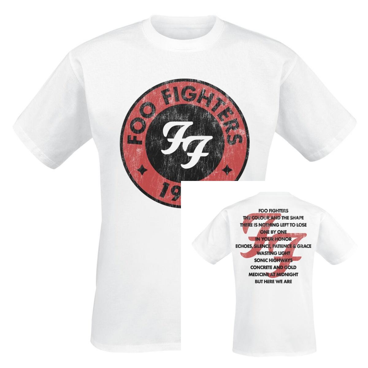 

Pop Foo Fighters Cotton Band Shirt Unisex Summer Short Sleeve Fashion Brand Tee Luxury Casual Vintage S