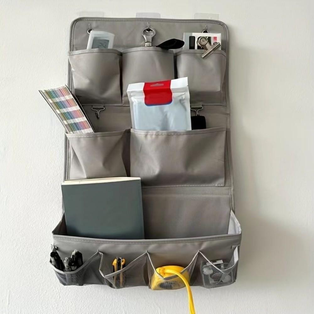 Space Saving Fabric Wall Pocket Organizer Large Capacity Multi Pocket Storage Bag  for Home