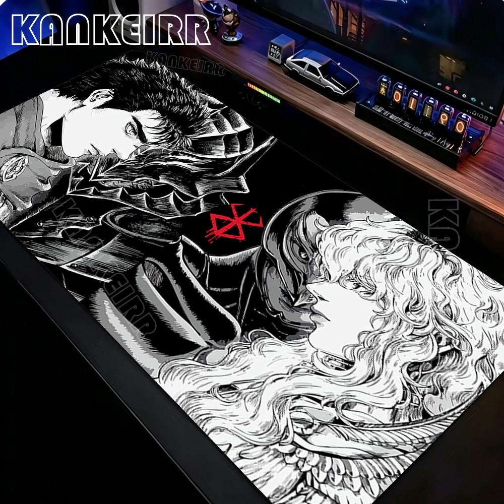 Berserk Guts Anime Mouse Pad Long Desk Pads Large Computer Office Game Table Mats Xxl Rubber Antislip Gaming Keyboard Mousepads