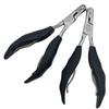 5.7 Inch 2 In 1 Black Handle Plier with Flat Grooves 3mm and 5mm Grooves Pre-Bonded Hair Extension Clamp