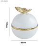 Creative Ceramic Jewelry Storage Jar Electroplating Golden Animal Cover Wedding Candy Gift Box Household Mini Sealed Jar Decor