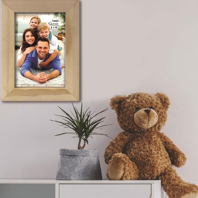Unfinished Wood Photo Frame for 4x6 Inch Photos Solid Wood Picture Frame for Crafts Tabletop Standing Wall Hanging Frame