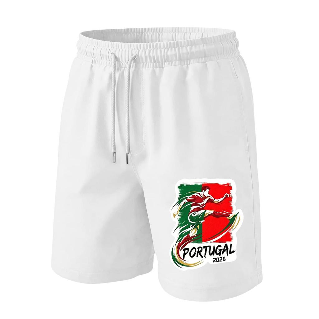 Men's Soccer Print Athletic Shorts for Casual Wear