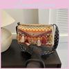 Unique Ethnic Canvas Tote Bag 2023 Fashionable Women's Bag In Red Orange Blue Colors For Street Style Trend