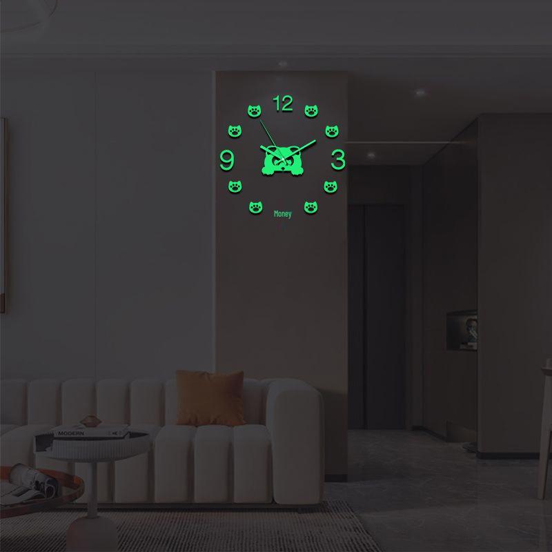 Modern Luxury Cartoon Digital Wall Clock - Stylish and Creative Hanging Decor for Living Room & Study