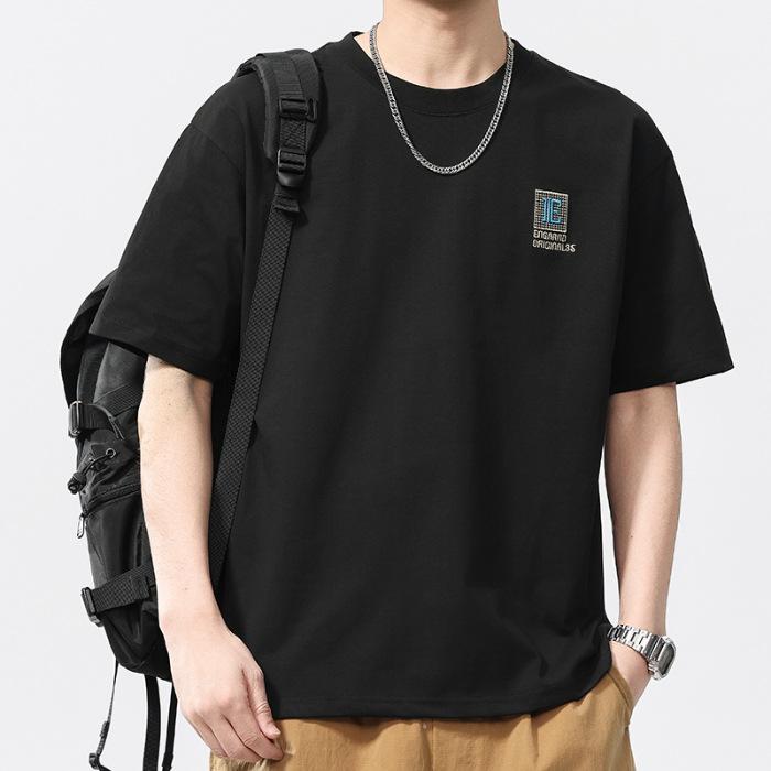 Updated Summer Mens Round Neck Short T-shirt Short Sleeve Thin Everyday Youth Half-sleeved Blouse