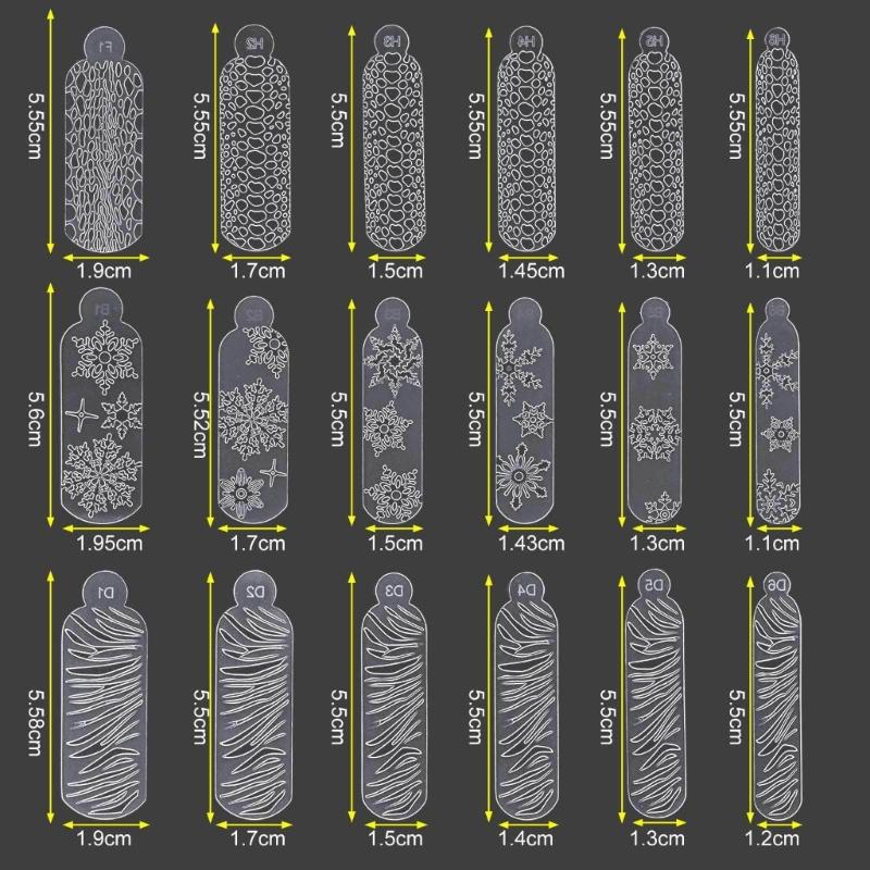 3D Silicone Nail Art Mold for Christmas Snowflake and Leopard Print Designs Reusable Easy To Use DIY Nail  Template