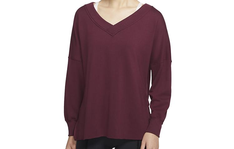 Nike Sweatshirts Women s Nighttime Russet V Neck Moderate Regular CU5491-681 L