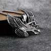 Men's Retro Eagle Wing Pendant Necklace - Stainless Steel