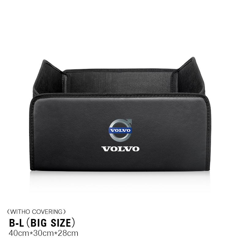 Car Trunk Leather Storage Box Foldable Auto Organizer Bag For Volvo Xc60 Xc90 V40 V60 S60 V50 V90 S80 C40 XC40 V70 XC70 C30 C70
