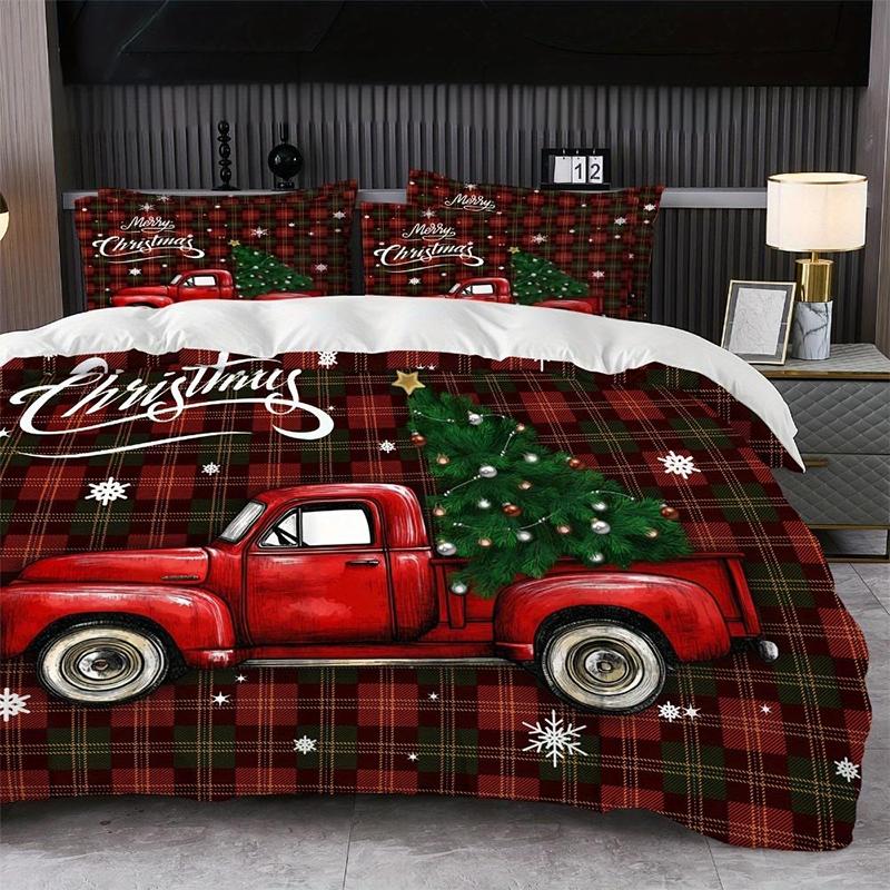 Comforter 2Pcs/3Pcs And Bedding Set With Christmas Theme And Print Available In Single Double And Extra-Large Sizes