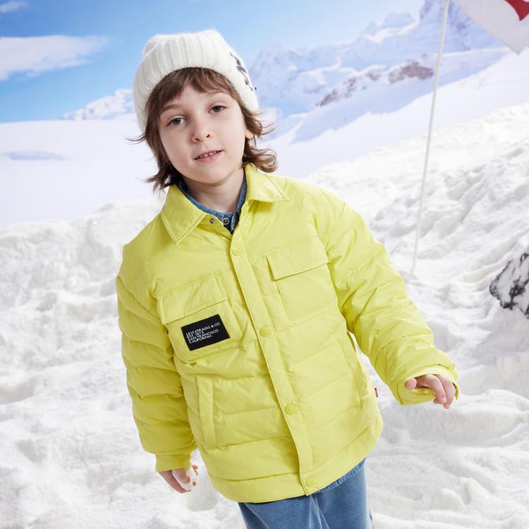 Levis Down Jacket Simple Comfortable Long Sleeve Kids jackets Yellow-Plum LV2442226GS-001