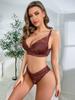 Nová 2024 Krajka Sexy Dámská Podprsenková Sada Módní Push Up Kontrast Dámská N Sada Spodního Prádla Jednobarevná