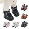 1 Pair Pretend Doll Shoes High Simulation Stylish Mini Dress Up Doll Fashion Faux Leather Shoes Accessories Decoration Supplies