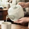 Household Teapot Simple Solid Color Kettle High Temperature Resistant New Chinese Kung Fu Tea Set With Lid Pot Large Cool Teapot