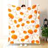 Comfortable Pumpkin Print Blanket, Nap Blanket Suitable for Sofa, Bed, Car, Office, Camping, Travel Christmas and Halloween