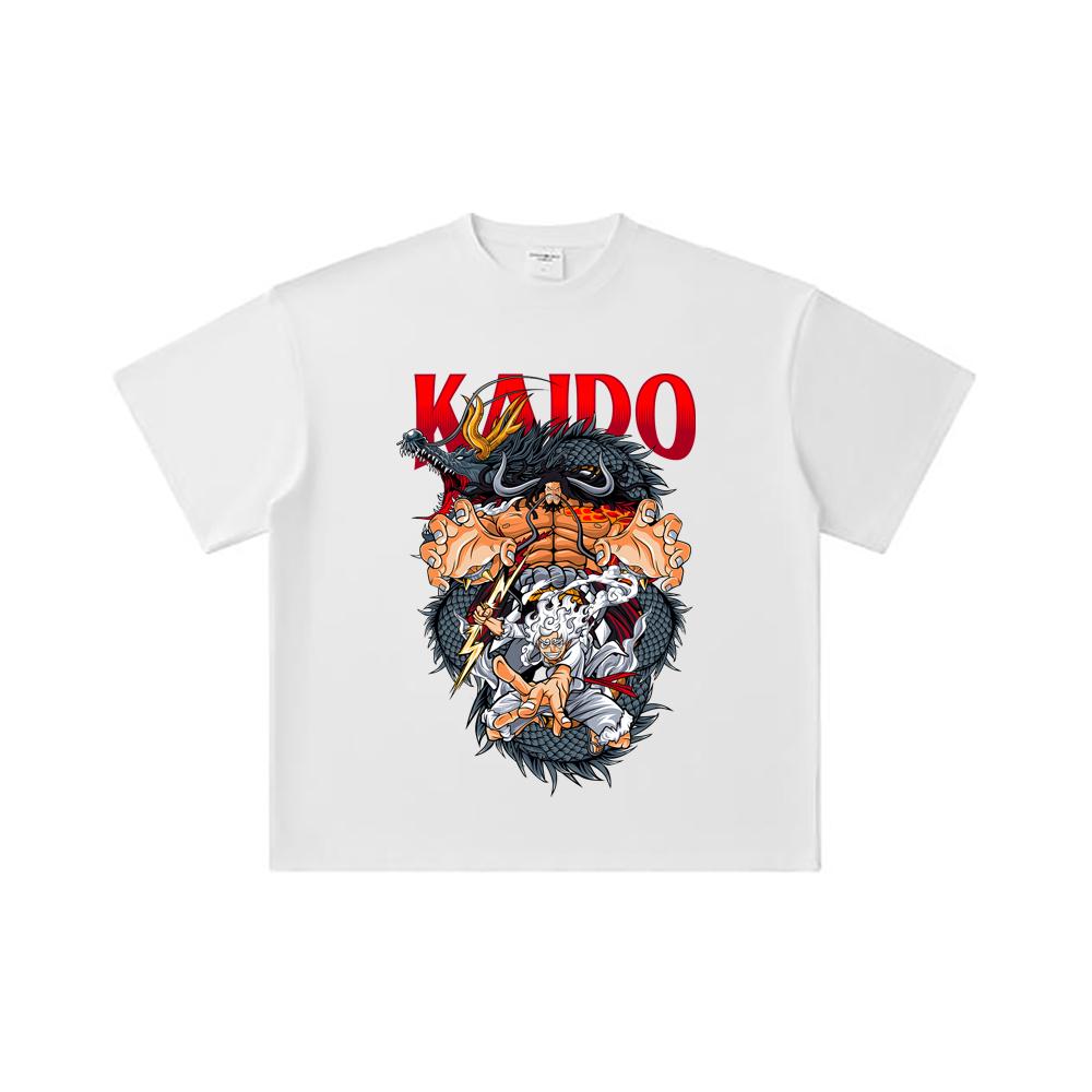 260 GSM Double Yarn 32 Count 100% Cotton One Piece V29 Kaido Print Unisex Heavy Cotton T Shirt