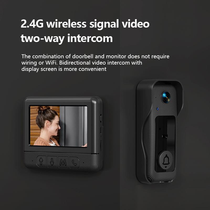 X6 Intelligent Video Doorbell Home with Display Screen Wireless Intercom High-resolution Video Monitoring Remote