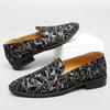 Shiny Loafers Men Fashion Mocassin Comfy Leather Flats Casual Shoes Slip-On Driving Walking Shoes Italian Style Male Boat Shoes