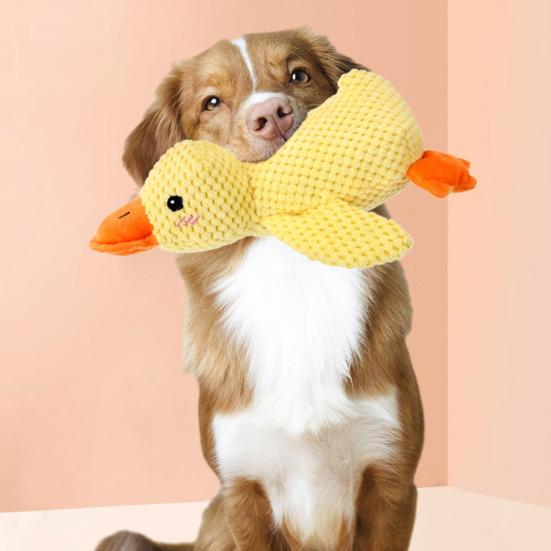 Peluş Ördek Köpek Oyuncağı Cıyak Cıyak Büyük Sarı Ördek Köpek Çiğneme Oyuncağı Dolgulu Ördek Köpekler Yavru Köpekler İçin Sarılma Oyuncağı Diş Çıkarma İnteraktif Çekme Oyunu