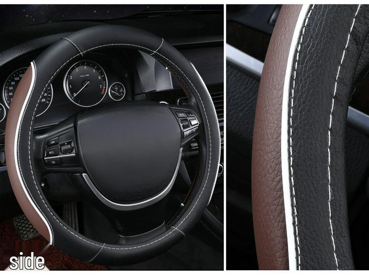 Universal Non-slip Leather Steering Wheel Cover for All Seasons