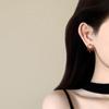 Zhao Ruth's Same Red Enamel Fireworks Stud Earrings Are Exquisite, Small and High-end, Versatile Commuter Earrings, Autumn and Winter Earrings.