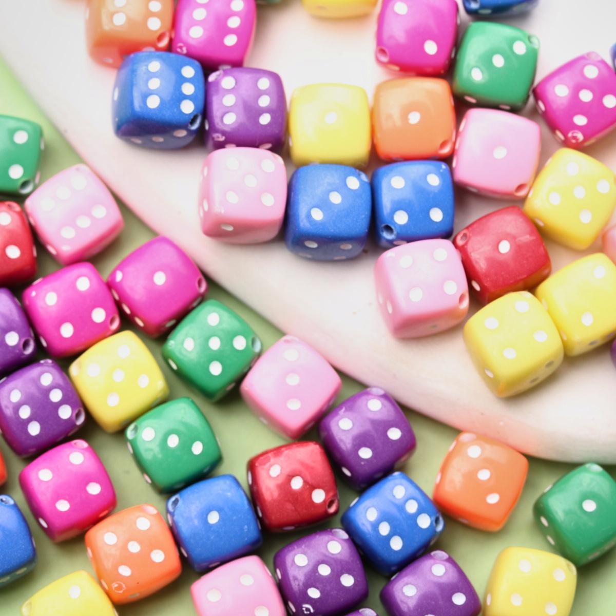 

200 шт. для изготовления ювелирных изделий, аксессуары, 8 мм, акриловый браслет, сделай сам, квадратная форма, кубики, бусины, ожерелье, бусины-разделители Solid Color разноцветный