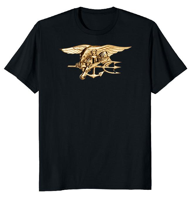 NOVÉ LIMITOVANÉ Logo Navy SEALs Armádní Novinka Těžké Bavlněné Tričko Unisex