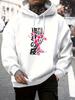 Heavy‑weight fleece hoodie sweatshirt with circular sakura‑theme print artwork for men daily wearing and chill casual‑gathering occasions