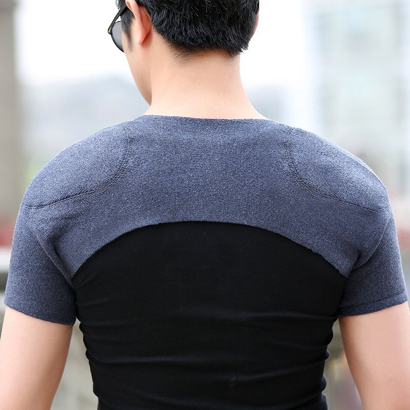 

Защитный шарф-грелка для шеи и плеч, специальный для сна, мужской шерстяной шаль для среднего возраста и пожилых людей, для помещений с кондиционером и послеродового ухода Dark gray M (50.00 kg-65.00 kg