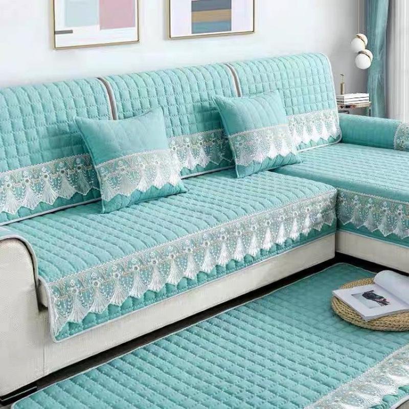 Universal Non-Slip European Style Sofa Cushion Set - All-Season Fabric Cover