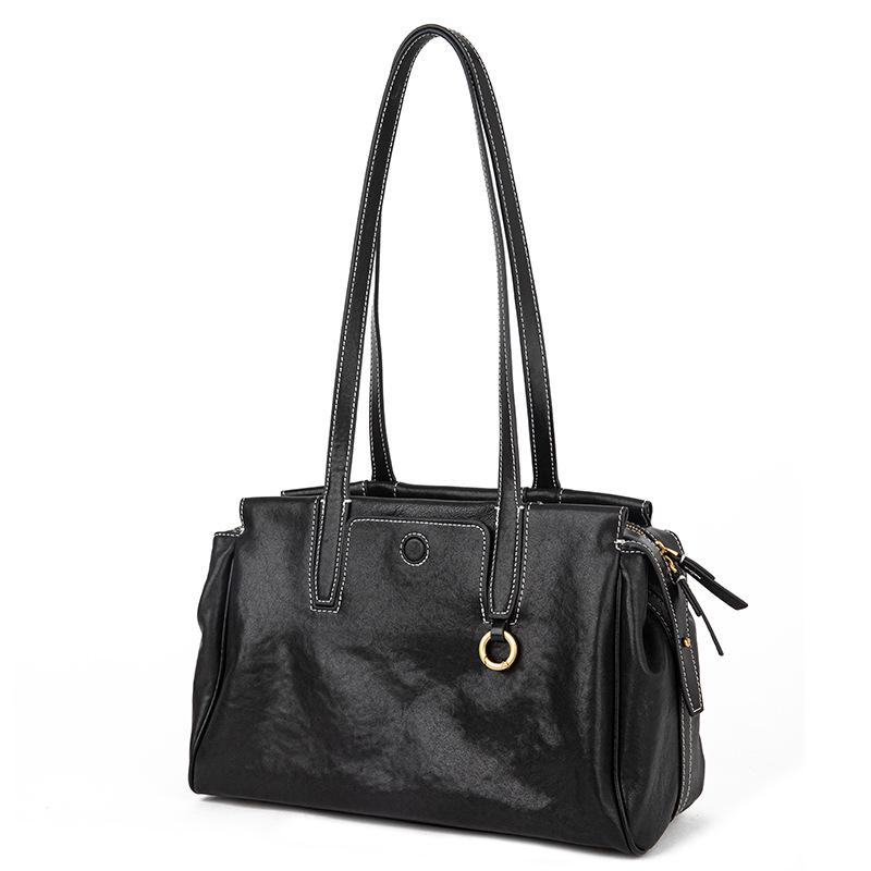 

Женская сумка через плечо из натуральной коровьей кожи: Высококачественная, вместительная сумка через плечо для поездок на работу